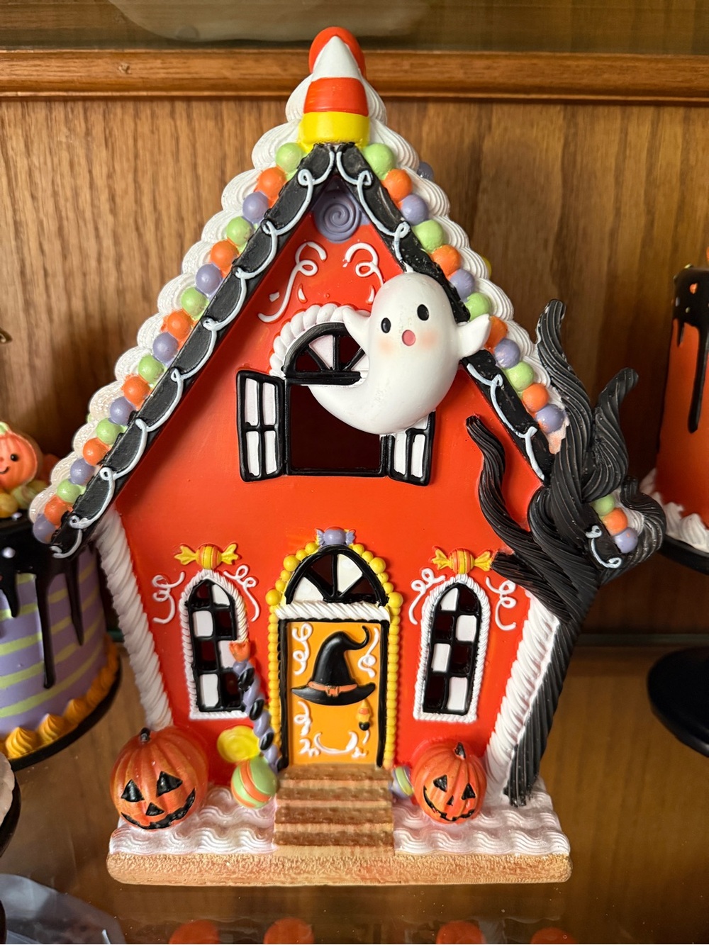Halloween Gingerbread Candy House Decoration